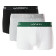 Boxers Lacoste Negro Blanco Gris Vigore 3 Unidades