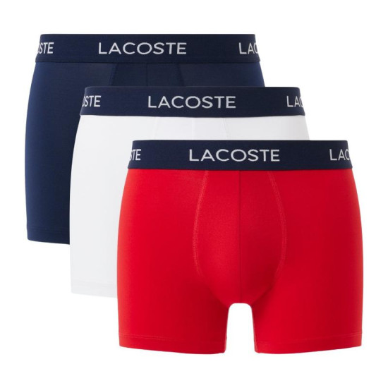 Boxers Lacoste Pique Azul Marino Blanco Rojo 3 Unidades