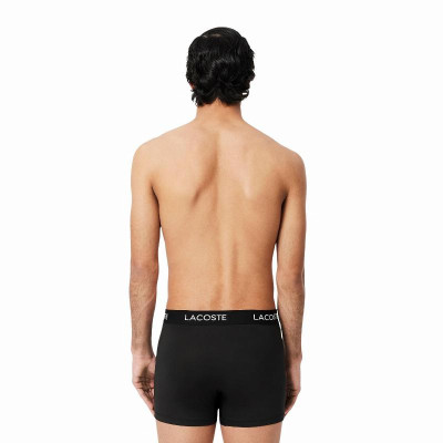 Boxers Lacoste Pique Negro 3 Unidades