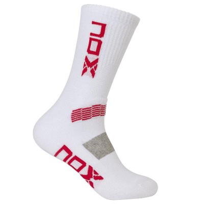 Calcetines Nox Pro Blanco Rojo 1 Par