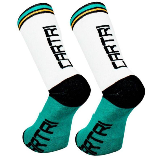 Calcetines Cartri Titus High Blanco Verde 1 Par
