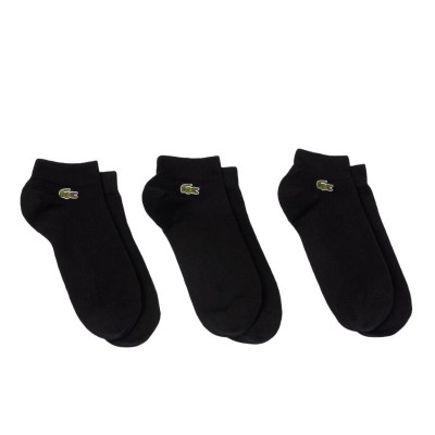 Calcetines Lacoste Sport Corte Bajo Negro 3 Pares