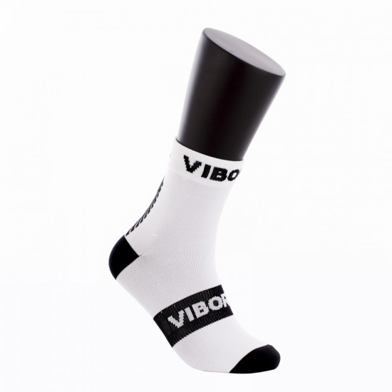 Calcetines Vibora Kait Cana Media Blanco Negro 1 Par