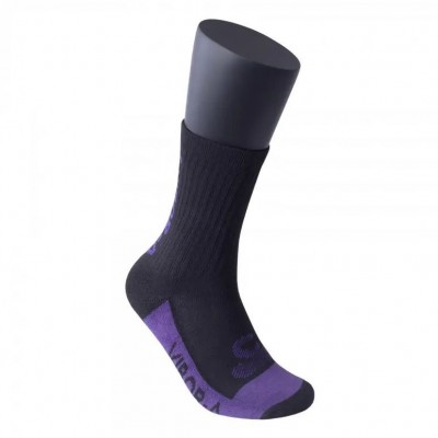 Calcetines Vibora Media Cana Multicolor Negro Violeta 1 Par