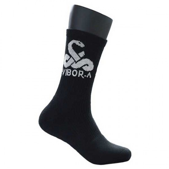 Calcetines Vibora Media Cana Premium Negro 1 Par