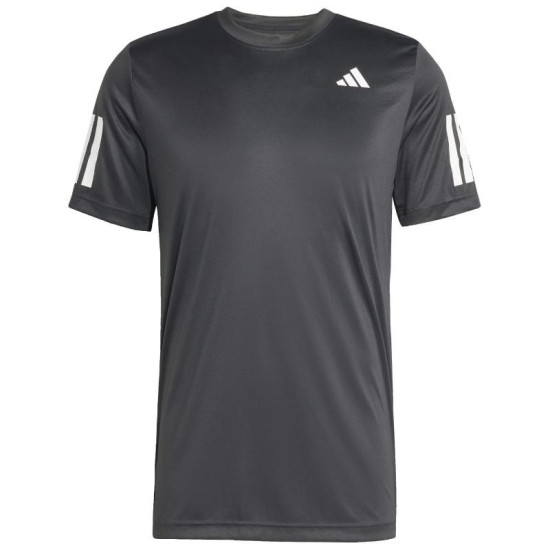Adidas Club 3 Stripes Black White T-Shirt