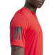 Camiseta Adidas Club 3 Stripes Rojo Negro