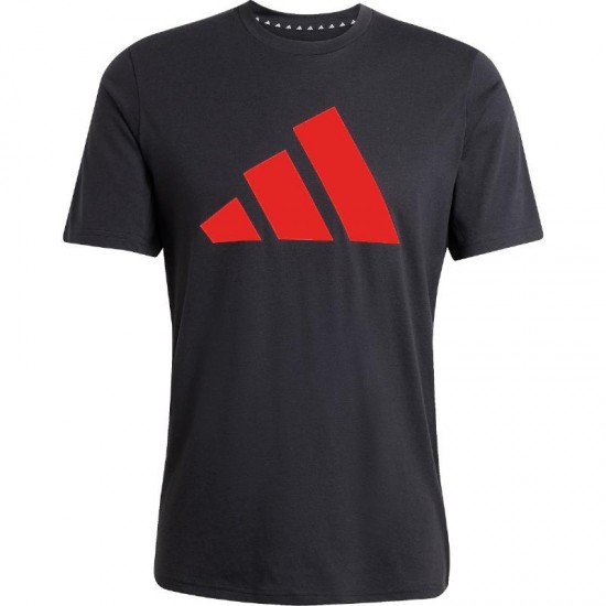 Camiseta Adidas Essentials Negro Rojo