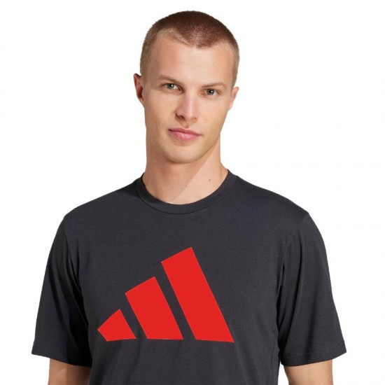 Camiseta Adidas Essentials Negro Rojo