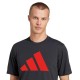 Camiseta Adidas Essentials Negro Rojo