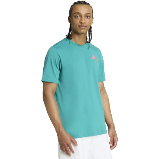 Camiseta Adidas Padel Graphic Azul Teal