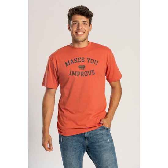 Camiseta Algodon Nox Basic Teja Negro