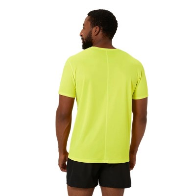 Camiseta Asics Core Amarillo Fluor Performance Negro