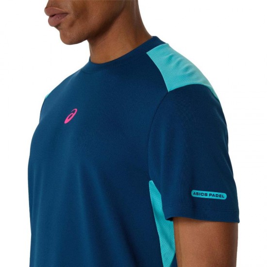 Camiseta Asics Padel Court SS Top Azul Mako