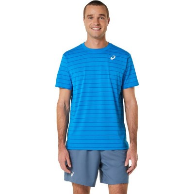 Camiseta Asics Court Stripes SS Azul