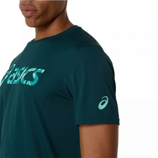 Camiseta Asics Match Seasonal Graphic Verde Saxon