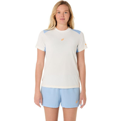 Camiseta Asics Padel Court Crema Mujer