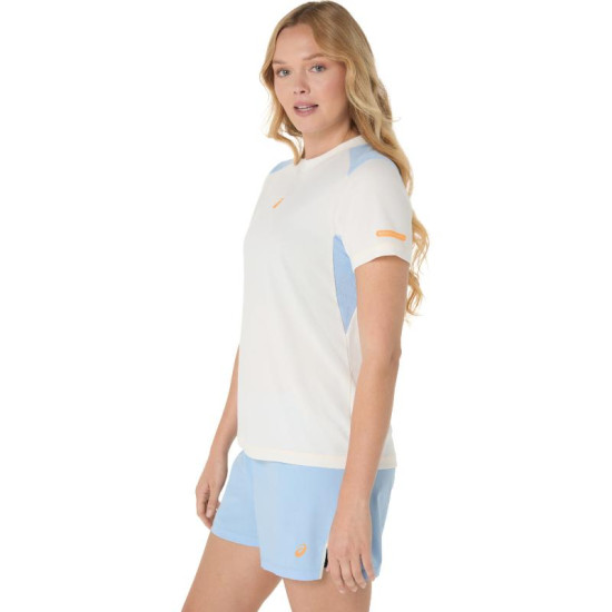 Camiseta Asics Padel Court Crema Mujer