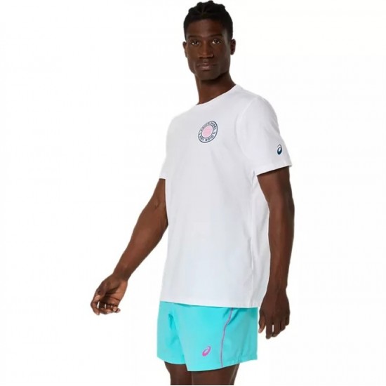 Camiseta Asics Padel Court Graphic SS Top Blanco