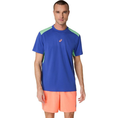 Camiseta Asics Padel Court SS Top Azul Cobalto Menta