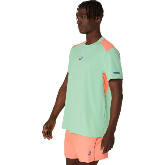 Camiseta Asics Padel Court SS Top Menta Coral