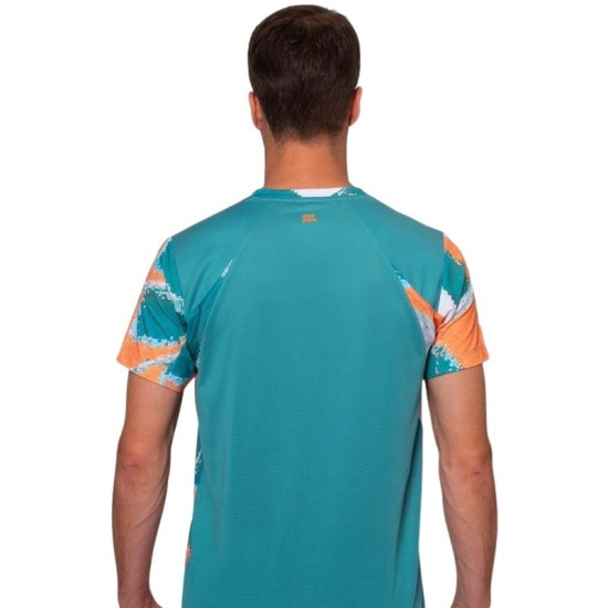 Camiseta Bidi Badu Melbourne V-Neck Petroleo Naranja