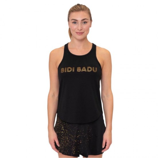 Camiseta Bidi Badu Paris Chill Negro Dorado Mujer