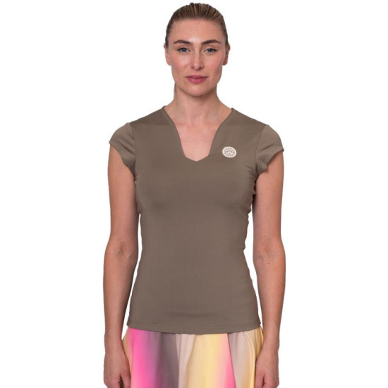 Camiseta Bidi Badu Spectrum V-Neck Marron Mujer