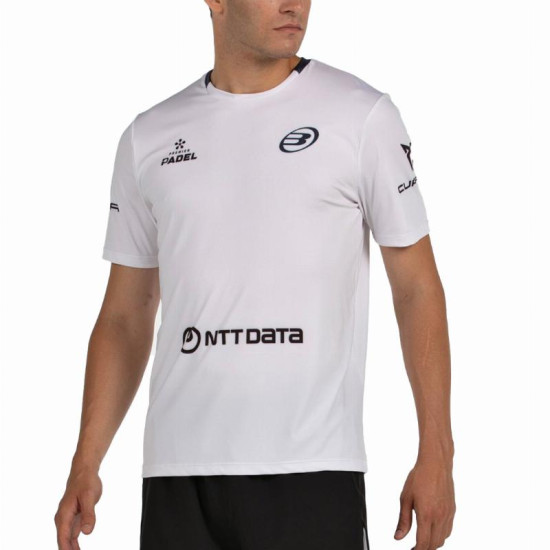 Camiseta Bullpadel Juan Tello Premier Padel Lili Blanco