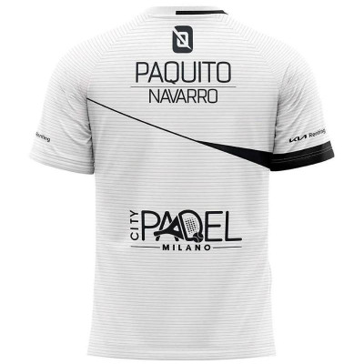 Camiseta Bullpadel Paquito Navarro Linde Blanco Junior