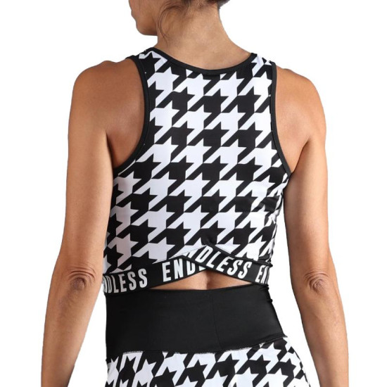 Camiseta Endless Chill Negro Houndstooth