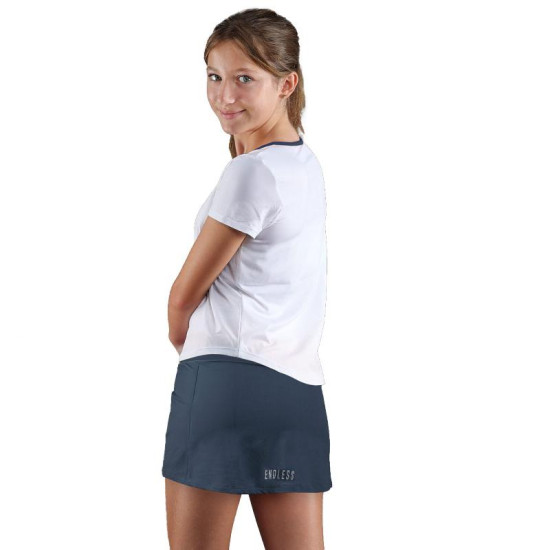 Camiseta Endless Glory Blanco Azul Indigo Junior