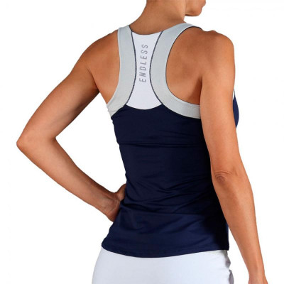 Camiseta Endless Race Azul Marino Plata