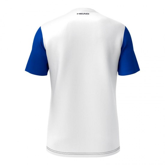 Camiseta Head Club 25 Tech Blanco Azul Royal
