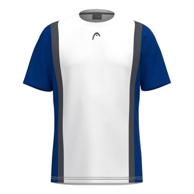 Camiseta Head Club 25 Tech Blanco Azul Royal Junior