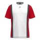 Camiseta Head Club 25 Tech Blanco Rojo