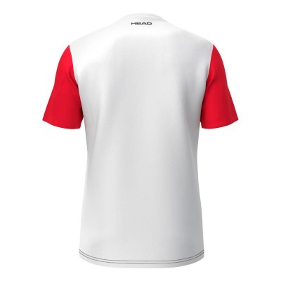 Camiseta Head Club 25 Tech Blanco Rojo Junior