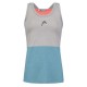 Camiseta Head Tech Top Gris Azul Electrico Mujer