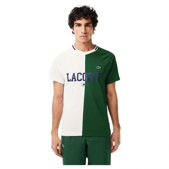 Camiseta Lacoste Daniil Medvedev Blanco Verde