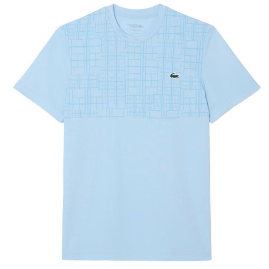 Camiseta Lacoste Novak Djokovic Ultra Dry Azul Pastel