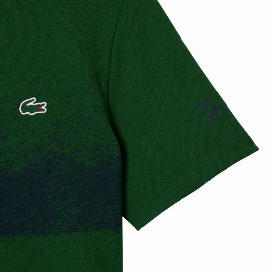 Camiseta Lacoste Novak Djokovic Verde Azul Marino