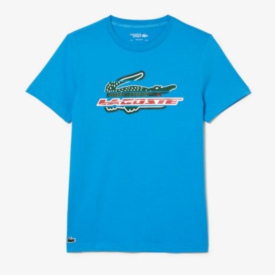 Camiseta Lacoste Sport Algodon Ecologico Azul