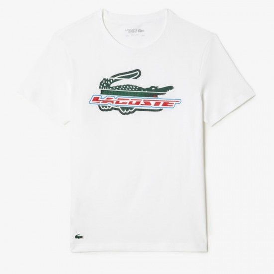 Camiseta Lacoste Sport Algodon Ecologico Blanco