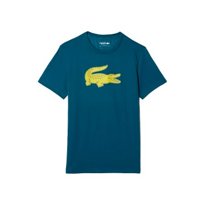 Camiseta Lacoste Sport Transpirable Verde Amarillo