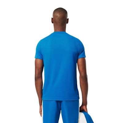Camiseta Lacoste Sport Ultra Dry Azul Blanco