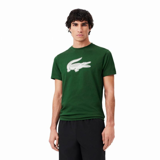 Camiseta Lacoste Sport Verde Blanco