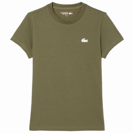 Camiseta Lacoste Sport Verde Kaki Mujer