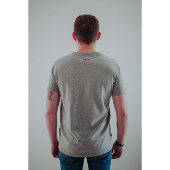 Camiseta Loco Originale Gris Burgundy