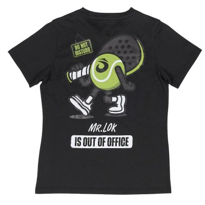 Camiseta Lok Out Of Office Negro Mujer