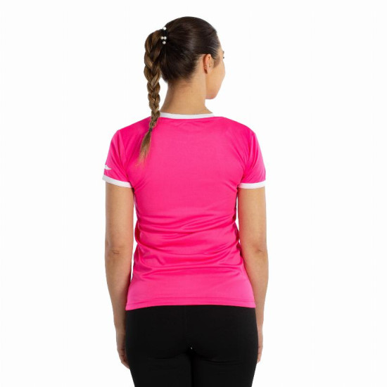 Camiseta Softee Galaxy Fucsia Fluor Blanco Mujer